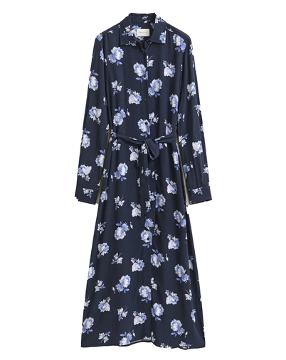 Gant - Printed Shirt Kleid - Evening Blue